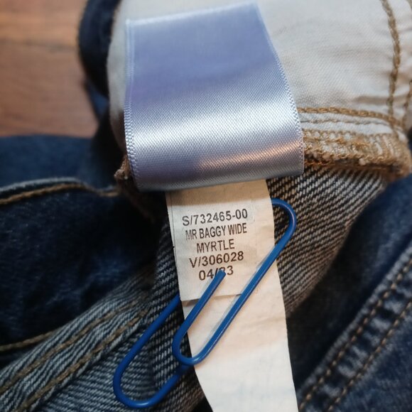 OLD NAVY mid rise baggy wide leg jeans in myrtle (10 tall) - Picture 8 of 14